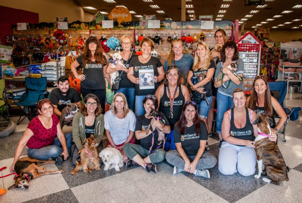 Last Chance at Life team at a Petco adoption event