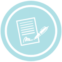 Sign paperwork icon